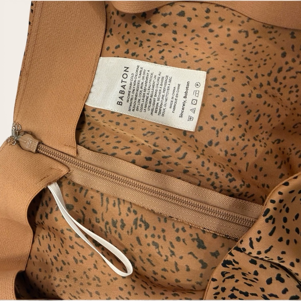 Babaton Brown Printed Circle Skirt - Picture 3 of 3